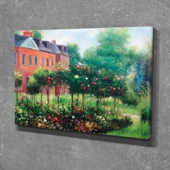 Tablou decorativ, DC305, Canvas, Lemn, Multicolor imagine