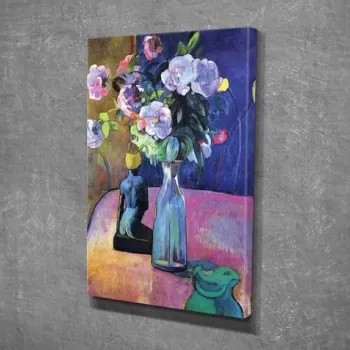 Tablou decorativ, DC308, Canvas, Lemn, Multicolor imagine
