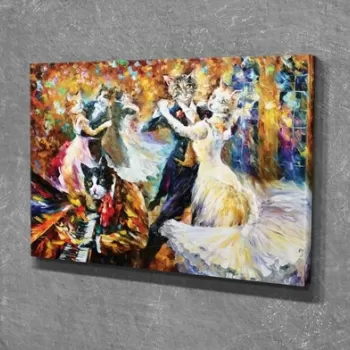 Tablou decorativ, DC310, Canvas, Lemn, Multicolor imagine