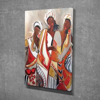 Tablou decorativ, DC316, Canvas, Lemn, Multicolor imagine