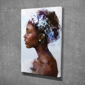 Tablou decorativ, DC323, Canvas, Lemn, Multicolor imagine