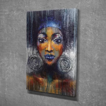 Tablou decorativ, DC327, Canvas, Lemn, Multicolor imagine