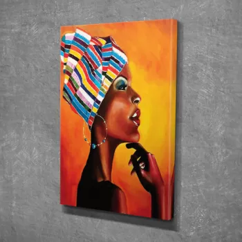 Tablou decorativ, DC328, Canvas, Lemn, Multicolor imagine