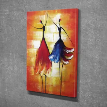 Tablou decorativ, DC329, Canvas, Lemn, Multicolor imagine