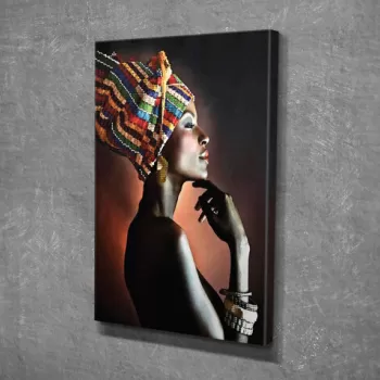 Tablou decorativ, DC363, Canvas, Lemn, Multicolor imagine