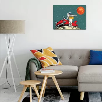 Tablou decorativ, DC434, 60% bumbac/40% poliester, Rama de lemn, Multicolor imagine