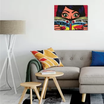 Tablou decorativ, DC435, 60% bumbac/40% poliester, Rama de lemn, Multicolor imagine