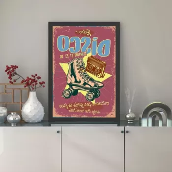 Tablou decorativ, Disco (55 x 75), MDF , Polistiren, Multicolor imagine