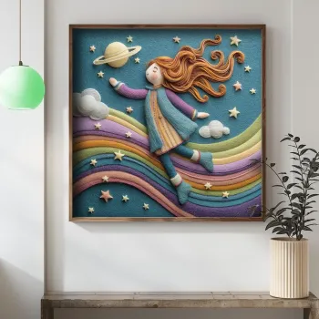 Tablou decorativ, DOS020-70, MDF, Lemn masiv, Multicolor imagine