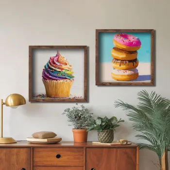 Tablou decorativ, DOS078-70, MDF, Lemn masiv, Multicolor imagine