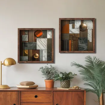 Tablou decorativ, DOS079-50, MDF, Lemn masiv, Multicolor imagine