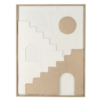 Tablou decorativ Drew 238064, Bizzotto, 60x80 cm, MDF/rama polistiren, bej imagine