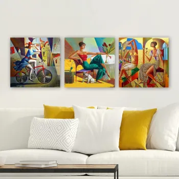 Tablou decorativ, drprc6006, PANZA, Lemn (Grosime: 3 cm, Multicolor imagine