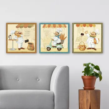 Tablou decorativ, drprc9025, PANZA, Lemn (Grosime: 3 cm, Multicolor imagine