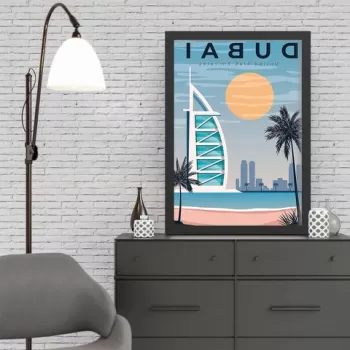 Tablou decorativ, Dubai (35 x 45), MDF , Polistiren, Multicolor imagine