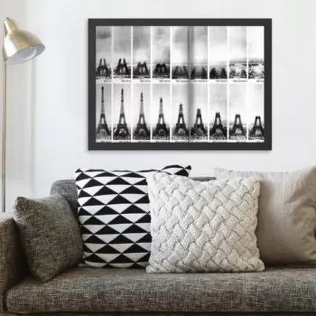 Tablou decorativ, Eiffel Tower 5 (55 x 75), MDF , Polistiren, Multicolor imagine