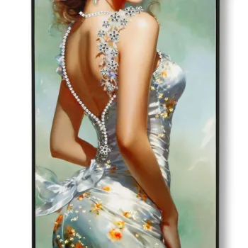 Tablou decorativ Elegant -B, Mauro Ferretti, 52x152 cm, lemn de pin/canvas pictat si lacuit, multicolor imagine