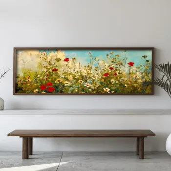 Tablou decorativ, EMR005, Lemn, Multicolor imagine