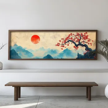 Tablou decorativ, EMR008, Lemn, Multicolor imagine