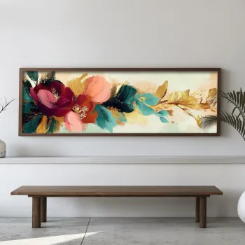 Tablou decorativ, EMR021, Lemn, Multicolor imagine