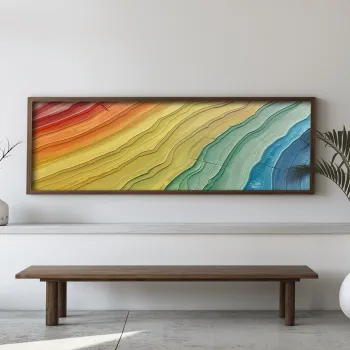 Tablou decorativ, EMR026, Lemn, Multicolor imagine