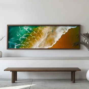 Tablou decorativ, EMR032, Lemn, Multicolor imagine