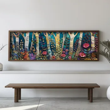Tablou decorativ, EMR047, Lemn, Multicolor imagine
