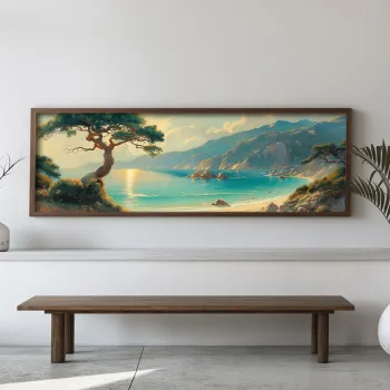 Tablou decorativ, EMR049, Lemn, Multicolor imagine