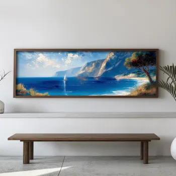 Tablou decorativ, EMR055, Lemn, Multicolor imagine