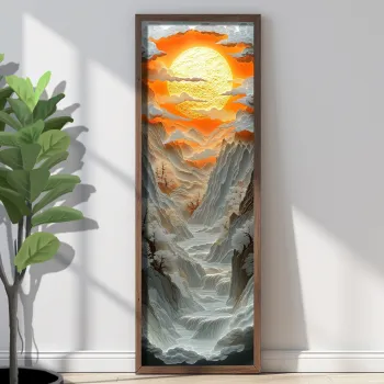 Tablou decorativ, EMR072, Lemn, Multicolor imagine