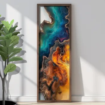 Tablou decorativ, EMR074, Lemn, Multicolor imagine