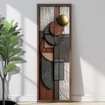 Tablou decorativ, EMR080, Lemn, Multicolor imagine