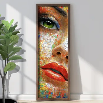Tablou decorativ, EMR084, Lemn, Multicolor imagine