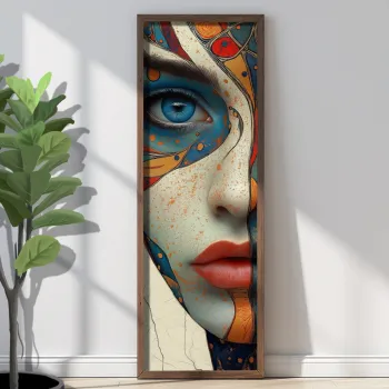 Tablou decorativ, EMR089, Lemn, Multicolor imagine