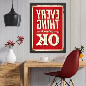 Tablou decorativ, Everything OK 2 (55 x 75), MDF , Polistiren, Multicolor imagine