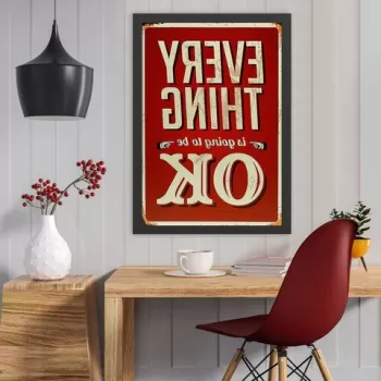 Tablou decorativ, Everything OK 3 (35 x 45), MDF , Polistiren, Multicolor imagine