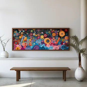 Tablou decorativ, FAH026-150, MDF, Lemn masiv, Multicolor imagine