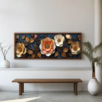Tablou decorativ, FAH053-120, MDF, Lemn masiv, Multicolor imagine