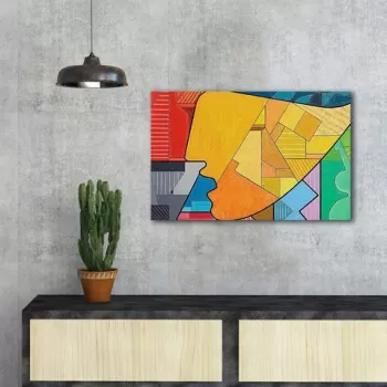 Tablou decorativ, FAMOUSART-095, Canvas, Dimensiune: 45 x 70 cm, Multicolor imagine