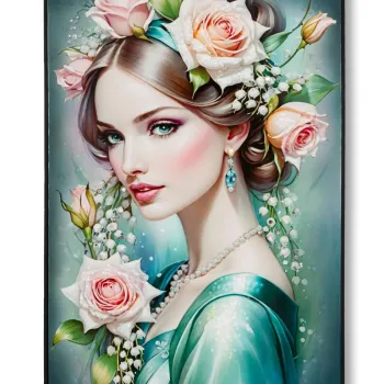 Tablou decorativ Fantasy -A, Mauro Ferretti, 72x102 cm, lemn de pin/canvas pictat si lacuit, multicolor imagine