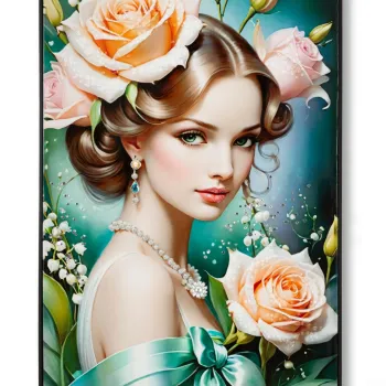 Tablou decorativ Fantasy -B, Mauro Ferretti, 72x102 cm, lemn de pin/canvas pictat si lacuit, multicolor imagine