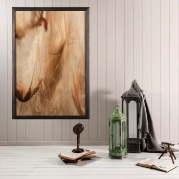 Tablou decorativ, Feather, Lemn, Lemn, Multicolor imagine