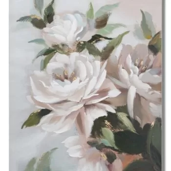 Tablou decorativ Flower&Leaf , Mauro Ferretti, 100x80 cm, canvas pictat manual, multicolor imagine