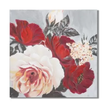 Tablou decorativ Flower Square, Mauro Ferretti, 90x90 cm, canvas pictat manual imagine