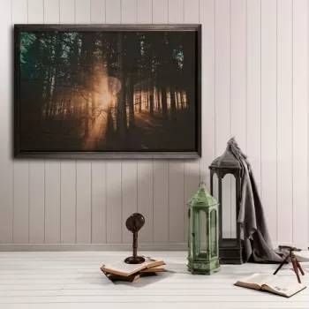 Tablou decorativ, Forest, Lemn, Lemn, Multicolor imagine