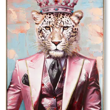 Tablou decorativ Frame-B, Mauro Ferretti, 82x122 cm, metal/lemn de brad/canvas, multicolor imagine