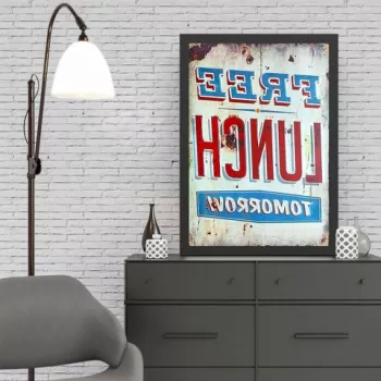 Tablou decorativ, Free Lunch (35 x 45), MDF , Polistiren, Multicolor imagine