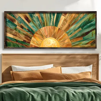 Tablou decorativ, GE005-S, Lemn, Multicolor imagine