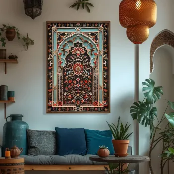 Tablou decorativ, GE118-L, Lemn, Multicolor imagine