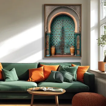 Tablou decorativ, GE128-L, Lemn, Multicolor imagine